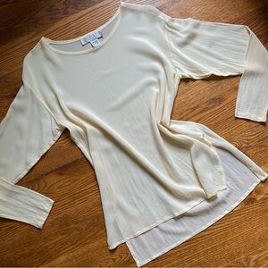 Vintage 100% silk split hem tunic